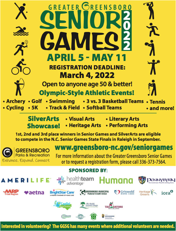 Greater Greensboro Senior Games - Flyer